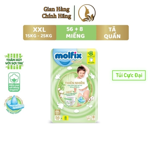 Tã dán Molfix XL (62+2) Super Jumbo