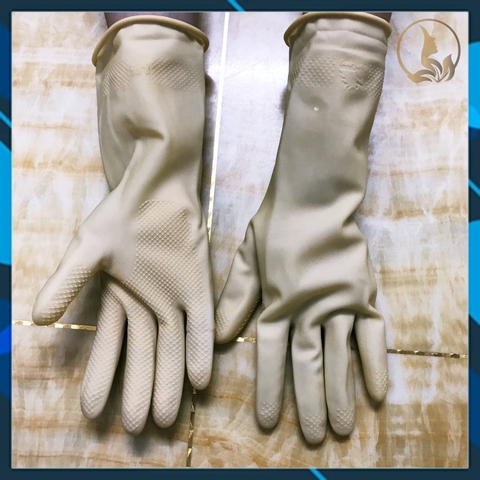 Găng Tay Cao Su Thiên Nhiên Choice L Lotte Ngắn,  Size M, Dài 31CM (HCM)