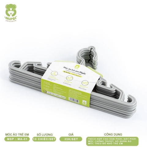 Móc áo trẻ em. Ghi