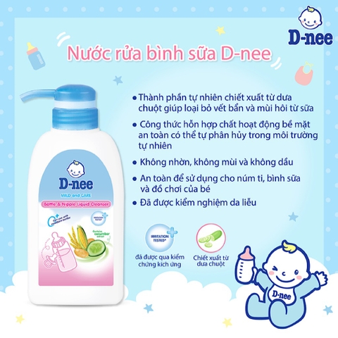Nước rửa bình sữa Dnee chai 500ml
