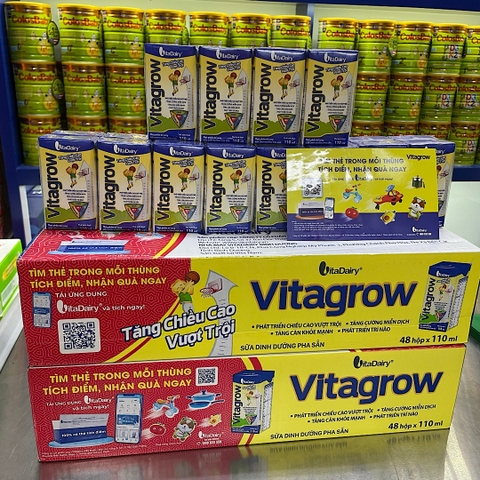 Thùng 48 Hộp Sữa Bột Pha Sẵn Oggi Cam/ Oggi Đỏ/ ColosGain/ Vitagrow/ Colosbaby Gold/ Colosbaby IQ/ Calokid Hộp 110ml và 180ml