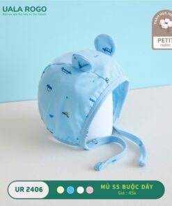 Mũ buộc dây petit - Xanh