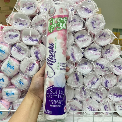 Bông tẩy trang Misaki 150 miếng