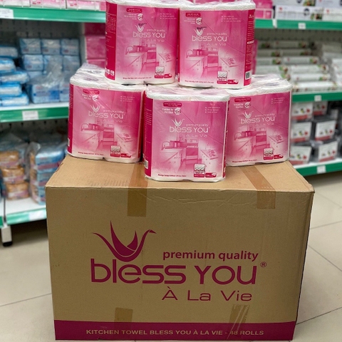 Lốc 2 Cuộn Khăn Bếp Bless You 2 Lớp 170 Tờ