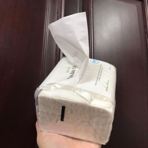 [Thùng 36 Lốc] Khăn Ăn Tiết Kiệm Choice L 2 lớp Lotte - Lốc 4 Gói (200 Tờ/ 1 Gói)