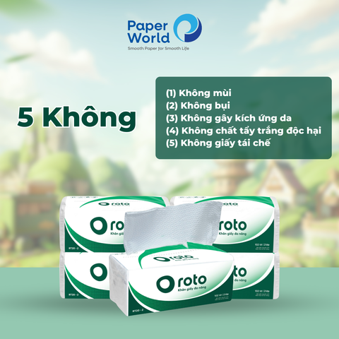 Khăn giấy rút đa năng cao cấp 2 lớp Roto20 Gói 102 tờ
