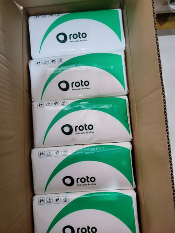 Khăn giấy rút đa năng cao cấp 2 lớp Roto20 Gói 102 tờ