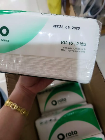 Khăn giấy rút đa năng cao cấp 2 lớp Roto20 Gói 102 tờ