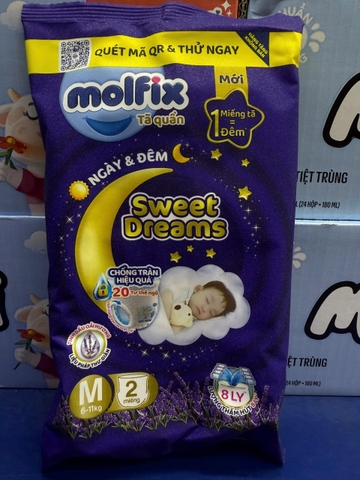 Tã quần ban đêm cho bé Molfix Sweet Dreams Jumbo