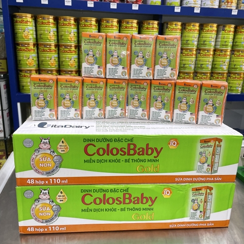 Thùng 48 Hộp Sữa Bột Pha Sẵn Oggi Cam/ Oggi Đỏ/ ColosGain/ Vitagrow/ Colosbaby Gold/ Colosbaby IQ/ Calokid Hộp 110ml và 180ml