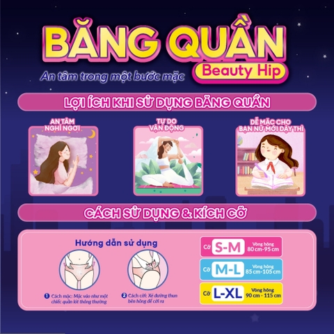 Diana Băng Quần Beauty Hip size M-L Gói 5 chiếc