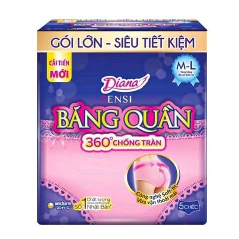 Diana Băng Quần Beauty Hip size M-L Gói 5 chiếc