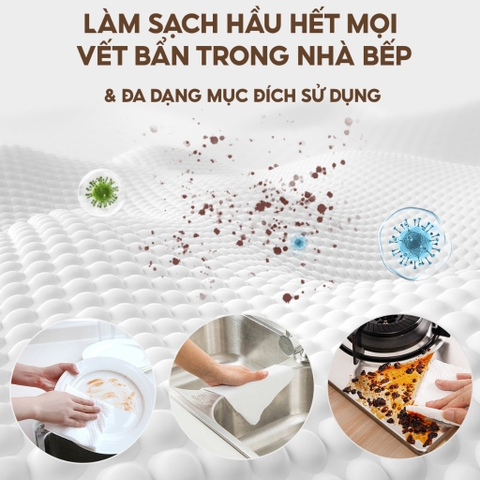 Khăn Bếp Khăn Lau Đa Năng Cuộn 100 tờ Top Gia Siêu Dai