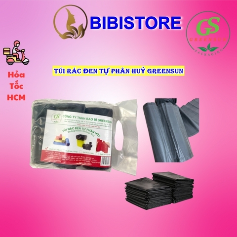 Túi Rác Đen Greensun (Bịch 1 Ký/ 3 cuộn)