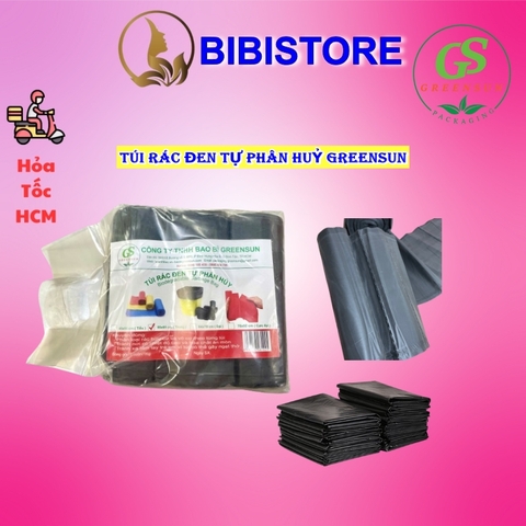 Túi Rác Đen Greensun (Bịch 1 Ký/ 3 cuộn)