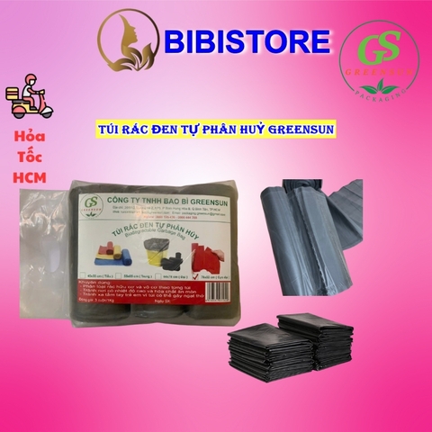 Túi Rác Đen Greensun (Bịch 1 Ký/ 3 cuộn)