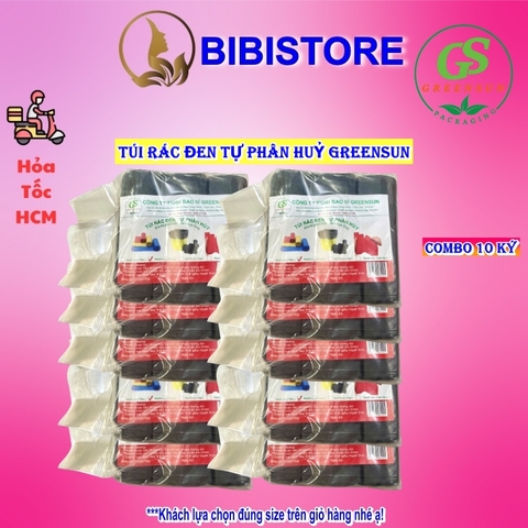 Túi Rác Đen Greensun (Bịch 1 Ký/ 3 cuộn)