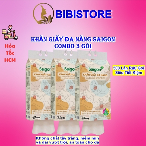 Khăn Giấy Rút Saigon Treo Tường 2 Lớp Gói 500 Tờ