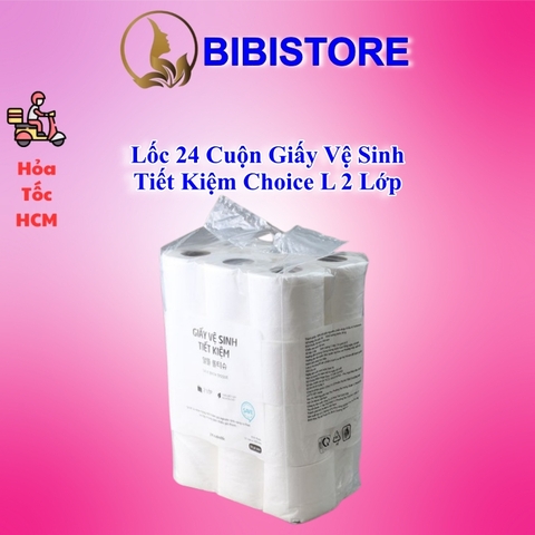 Lốc 24 Cuộn Giấy Vệ Sinh Tiết Kiệm Lotte Choice L 2 Lớp