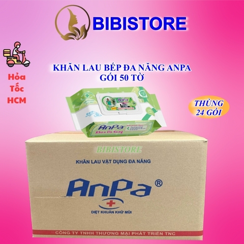 Khăn Ướt Đa Năng Lau Bếp ANPA Gói 50 Tờ