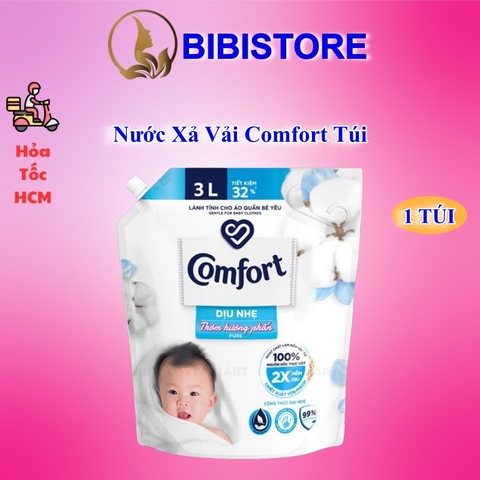Nước xả vải Comfort đậm đặc cho da nhạy cảm Túi 3L (Trắng)