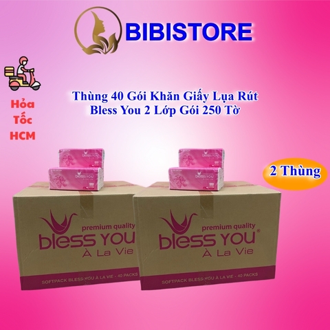 Khăn Giấy Lụa Rút 2 Lớp Bless You Alavie Gói 250 Tờ