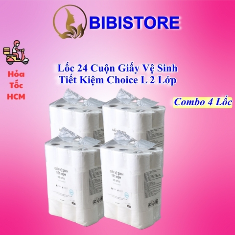 Lốc 24 Cuộn Giấy Vệ Sinh Tiết Kiệm Lotte Choice L 2 Lớp