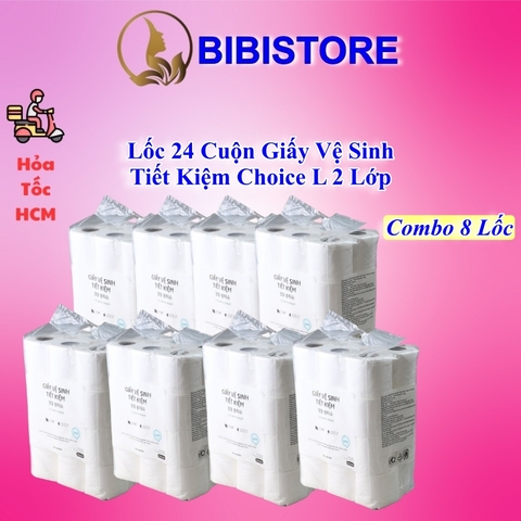 Lốc 24 Cuộn Giấy Vệ Sinh Tiết Kiệm Lotte Choice L 2 Lớp