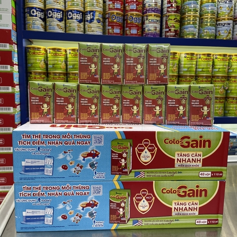 Thùng 48 Hộp Sữa Bột Pha Sẵn Oggi Cam/ Oggi Đỏ/ ColosGain/ Vitagrow/ Colosbaby Gold/ Colosbaby IQ/ Calokid Hộp 110ml và 180ml