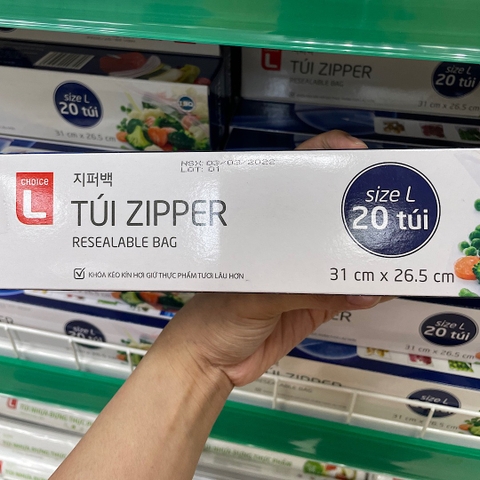 Túi Zipper Choice L 20 túi size L 26.5cmx31cm