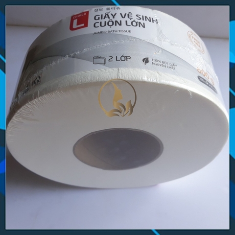 [Combo 10 Cuộn Lớn] Giấy Vệ Sinh Cuộn Lớn Choice L Lotte Hàn Quốc 2 Lớp 600g