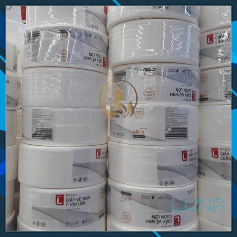 [Combo 10 Cuộn Lớn] Giấy Vệ Sinh Cuộn Lớn Choice L Lotte Hàn Quốc 2 Lớp 600g