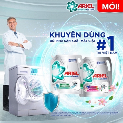 (Hoả tốc HCM) Nước Giặt ARIEL Chuyên Gia Cửa Trước Hương sen nhài_Oải Hương 3,05kg/ Downy nắng sớm 3