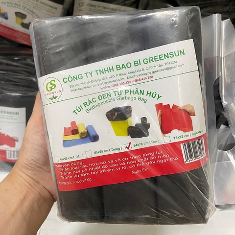 Túi Rác Đen Tự Huỷ Greesun Bịch 1 Ký  (Hàng Công Ty