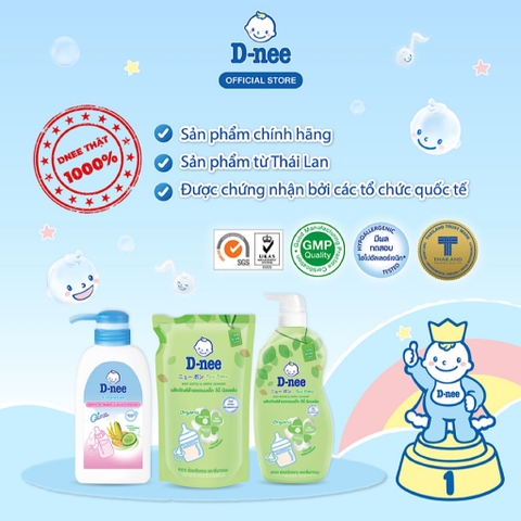 (Bibistore-Dnee) Nước Rửa Bình Sữa D-nee 500ml/ 600ml (Hoả Tốc HCM)