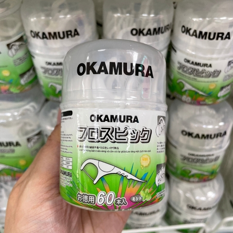 (Bibistore) Tăm Chỉ Kẻ Răng_Tăm Chỉ Nha Khoa Okamura Hộp 60P/100P (Hoả Tốc HCM)