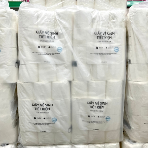 (Lotte) Lốc 24 Cuộn - Giấy Vệ Sinh Tiết Kiệm 2 Lớp Choice L (Bibistore)