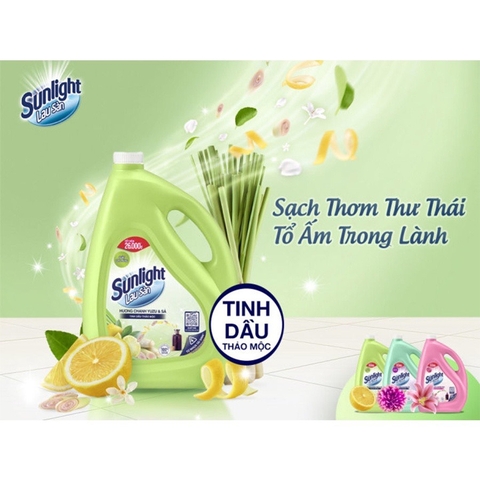 Sunlight Nước Lau Sàn Đủ Hương Can 3,6 Kg (Hoả Tốc HCM)