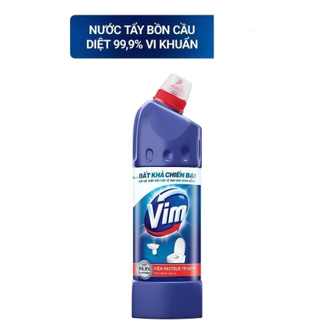 (Hoả Tốc HCM) Nước Tẩy Bồn Cầu Vim Siêu Diệt _ Vim Xanh Biển Bất Khả Chiến Bại Chai 880ml