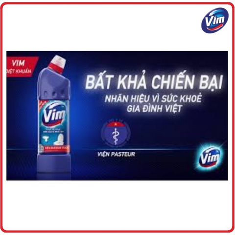 (Hoả Tốc HCM) Nước Tẩy Bồn Cầu Vim Siêu Diệt _ Vim Xanh Biển Bất Khả Chiến Bại Chai 880ml
