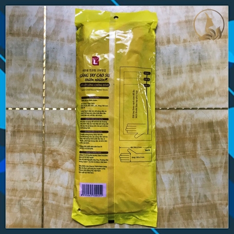 (Lotte) Găng Tay Cao Su Choice L Lót Lông Chống Dính Size M Dài 33cm