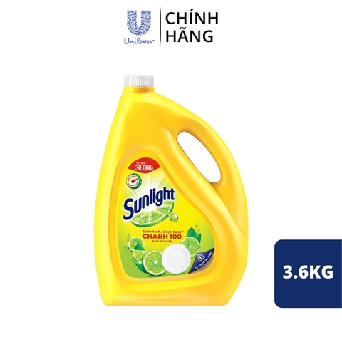 (Hoả tốc HCM) Can 3,6kg Nước Rửa Chén Sunlight Đủ Loại (BIBISTORE)