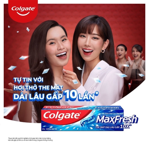 (Tặng bàn chải) Kem đánh răng Colgate Ngừa sâu răng Chắc khoẻ / Maxfresh 225g (Bibistore)
