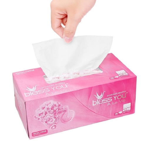 [Combo 3 Hộp] Có Mã QR - Hộp Khăn Giấy lụa Bless You  2 lớp 180 Tờ