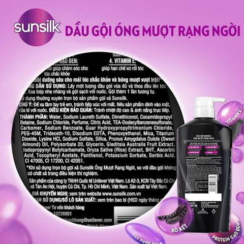 (Hoả Tốc HCM) Dầu gội Sunsilk 650g/900g làm sạch và mềm mượt tóc ̣(Bibisore)