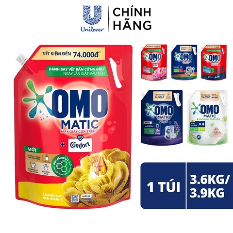 (Hoả Tốc HCM) Nước Giặt OMO Matic - Máy giặt cửa trước Túi 3,6kg (Bibistore)