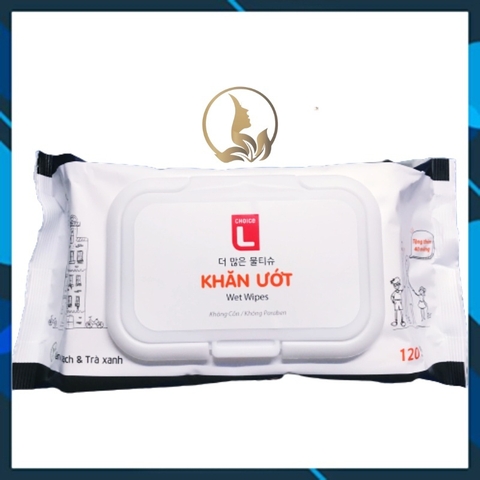 [Combo 5 Gói] Khăn Ướt Gia Đình CHOICE L Lotte Gói 120 Miếng