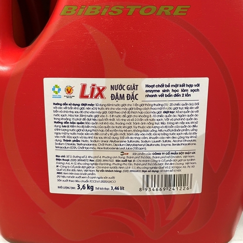 Nước giặt Lix