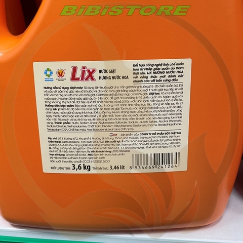 Nước giặt Lix
