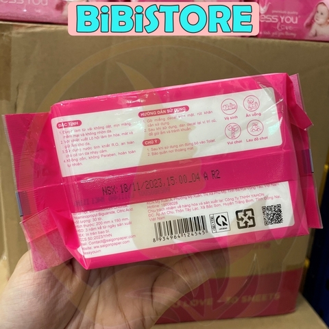 Khăn Ướt Bless You Không Mùi_Gói MINI 30 Tờ